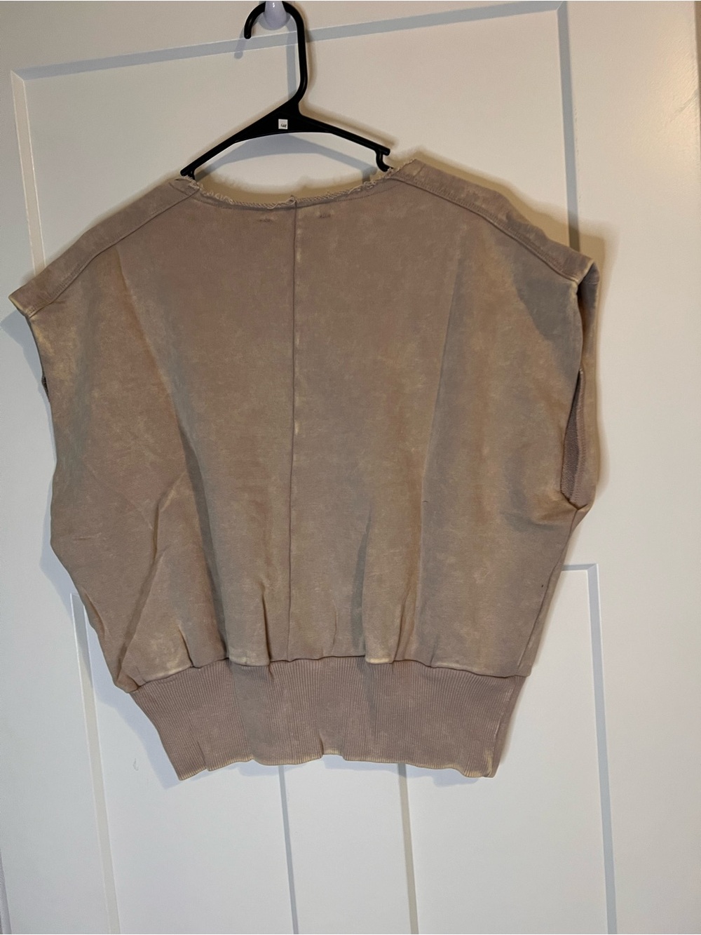 Boxy Short Sleeve Sweatshirt in Mocha - Picture 2 of 2